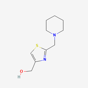 molecular formula C10H16N2OS B13184766 {2-[(Piperidin-1-yl)methyl]-1,3-thiazol-4-yl}methanol 