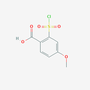 molecular formula C8H7ClO5S B13184783 2-(Chlorosulfonyl)-4-methoxybenzoic acid 