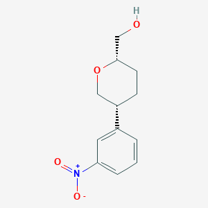 [(2S,5R)-5-(3-Nitrophenyl)oxan-2-yl]methanol