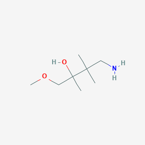 molecular formula C8H19NO2 B13184788 4-Amino-1-methoxy-2,3,3-trimethylbutan-2-ol 