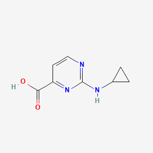 molecular formula C8H9N3O2 B13184802 2-(Cyclopropylamino)pyrimidine-4-carboxylic acid 