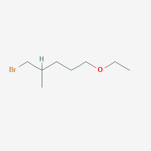 molecular formula C8H17BrO B13184818 1-Bromo-5-ethoxy-2-methylpentane 