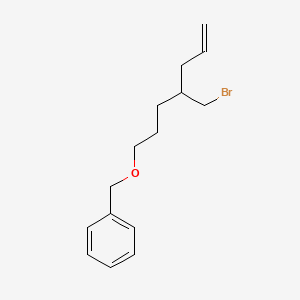 molecular formula C15H21BrO B13184826 ({[4-(Bromomethyl)hept-6-en-1-yl]oxy}methyl)benzene 