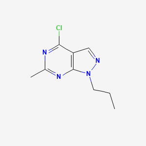 molecular formula C9H11ClN4 B13184836 4-chloro-6-methyl-1-propyl-1H-pyrazolo[3,4-d]pyrimidine 