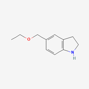 molecular formula C11H15NO B13184846 5-(Ethoxymethyl)-2,3-dihydro-1H-indole 