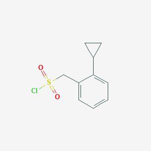 molecular formula C10H11ClO2S B13184863 (2-Cyclopropylphenyl)methanesulfonyl chloride 