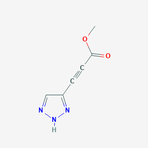 molecular formula C6H5N3O2 B13184888 Methyl 3-(1H-1,2,3-triazol-4-YL)prop-2-ynoate 