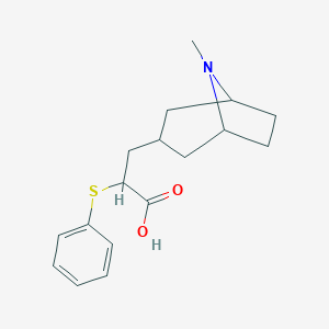 B131849 3-(8-Methyl-8-azabicyclo[3.2.1]octan-3-yl)-2-phenylsulfanylpropanoic acid CAS No. 155058-80-3