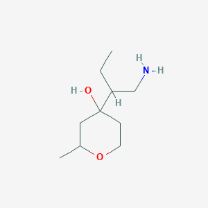 4-(1-Aminobutan-2-yl)-2-methyloxan-4-ol