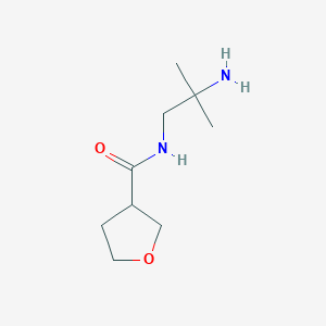 molecular formula C9H18N2O2 B13184932 N-(2-amino-2-methylpropyl)oxolane-3-carboxamide CAS No. 127531-42-4