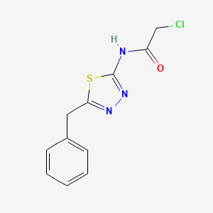 molecular formula C11H10ClN3OS B1318494 N-(5-benzyl-1,3,4-thiadiazol-2-yl)-2-chloroacetamide CAS No. 16502-05-9
