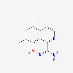 molecular formula C12H13N3O B13184953 (E)-N'-Hydroxy-5,7-dimethylisoquinoline-1-carboximidamide 