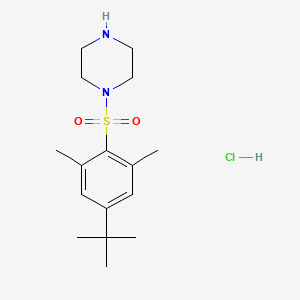 1-(4-tert-Butyl-2,6-dimethylbenzenesulfonyl)piperazine hydrochloride