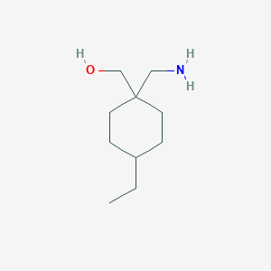 molecular formula C10H21NO B13184966 [1-(Aminomethyl)-4-ethylcyclohexyl]methanol 