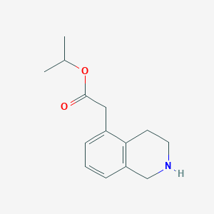 molecular formula C14H19NO2 B13184987 Propan-2-yl 2-(1,2,3,4-tetrahydroisoquinolin-5-yl)acetate 