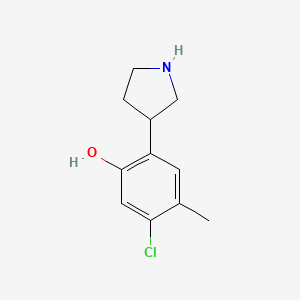 5-Chloro-4-methyl-2-(pyrrolidin-3-yl)phenol