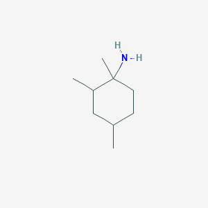 molecular formula C9H19N B13185004 1,2,4-Trimethylcyclohexan-1-amine 