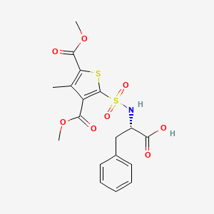 (2S)-2-[3,5-Bis(methoxycarbonyl)-4-methylthiophene-2-sulfonamido]-3-phenylpropanoic acid