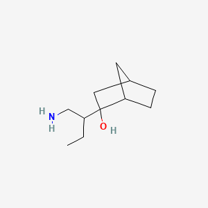 molecular formula C11H21NO B13185034 2-(1-Aminobutan-2-yl)bicyclo[2.2.1]heptan-2-ol 