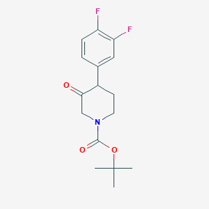 molecular formula C16H19F2NO3 B13185061 Tert-butyl 4-(3,4-difluorophenyl)-3-oxopiperidine-1-carboxylate 