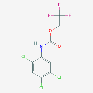 molecular formula C9H5Cl3F3NO2 B13185069 2,2,2-Trifluoroethyl (2,4,5-trichlorophenyl)carbamate 