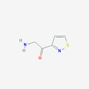 molecular formula C5H6N2OS B13185076 2-Amino-1-(1,2-thiazol-3-yl)ethan-1-one 