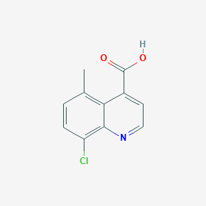 molecular formula C11H8ClNO2 B13185077 8-Chloro-5-methylquinoline-4-carboxylic acid 