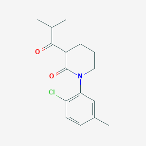 1-(2-Chloro-5-methylphenyl)-3-(2-methylpropanoyl)piperidin-2-one