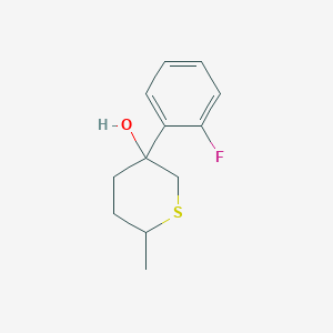 3-(2-Fluorophenyl)-6-methylthian-3-ol