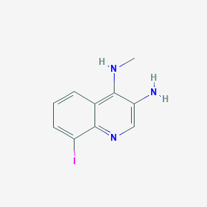 molecular formula C10H10IN3 B13185152 8-Iodo-N4-methylquinoline-3,4-diamine 