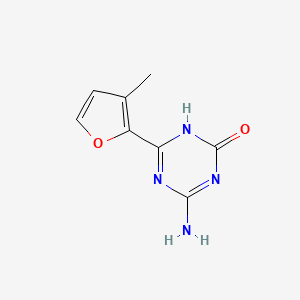 molecular formula C8H8N4O2 B13185181 4-Amino-6-(3-methylfuran-2-YL)-2,5-dihydro-1,3,5-triazin-2-one 