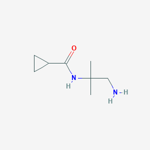 molecular formula C8H16N2O B13185232 n-(2-Amino-1,1-dimethylethyl)cyclopropanecarboxamide 