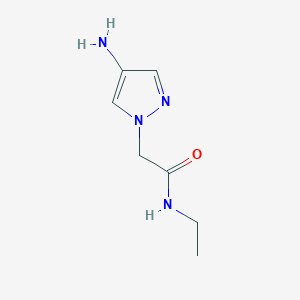 molecular formula C7H12N4O B13185266 2-(4-amino-1H-pyrazol-1-yl)-N-ethylacetamide 