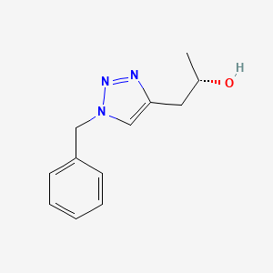 molecular formula C12H15N3O B13185267 (2S)-1-(1-Benzyl-1H-1,2,3-triazol-4-yl)propan-2-ol 