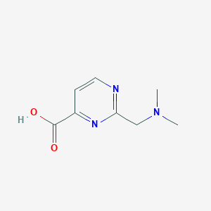 molecular formula C8H11N3O2 B13185272 2-[(Dimethylamino)methyl]pyrimidine-4-carboxylic acid 