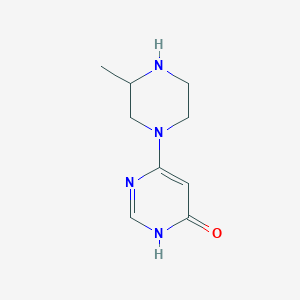 molecular formula C9H14N4O B13185275 6-(3-Methylpiperazin-1-yl)-3,4-dihydropyrimidin-4-one 