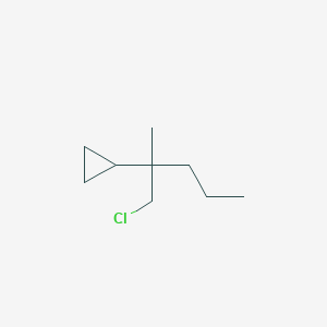 molecular formula C9H17Cl B13185277 (1-Chloro-2-methylpentan-2-yl)cyclopropane 