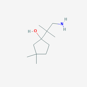 1-(1-Amino-2-methylpropan-2-yl)-3,3-dimethylcyclopentan-1-ol