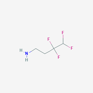 molecular formula C4H7F4N B13185305 3,3,4,4-Tetrafluorobutylamine 