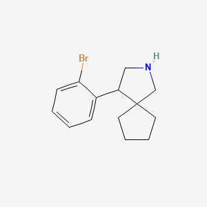 molecular formula C14H18BrN B13185316 4-(2-Bromophenyl)-2-azaspiro[4.4]nonane 