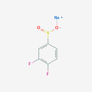 molecular formula C6H3F2NaO2S B13185329 3,4-Difluorobenzenesulfinic acid sodium salt 