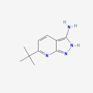 molecular formula C10H14N4 B1318536 6-tert-butyl-1H-pyrazolo[3,4-b]pyridin-3-amine CAS No. 951626-63-4