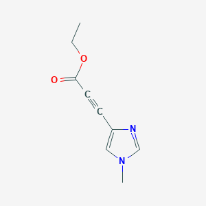 molecular formula C9H10N2O2 B13185370 Ethyl 3-(1-methyl-1H-imidazol-4-yl)prop-2-ynoate 