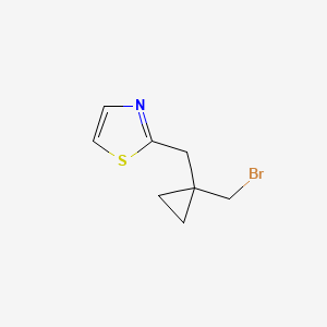 2-([1-(Bromomethyl)cyclopropyl]methyl)-1,3-thiazole