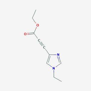 molecular formula C10H12N2O2 B13185503 Ethyl 3-(1-ethyl-1H-imidazol-4-yl)prop-2-ynoate 