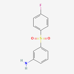 molecular formula C12H10FNO2S B13185552 3-(4-Fluorobenzenesulfonyl)aniline 