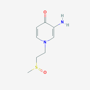 molecular formula C8H12N2O2S B13185555 3-Amino-1-(2-methanesulfinylethyl)-1,4-dihydropyridin-4-one 