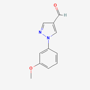 molecular formula C11H10N2O2 B1318556 1-(3-methoxyphenyl)-1H-pyrazole-4-carbaldehyde CAS No. 1013835-89-6