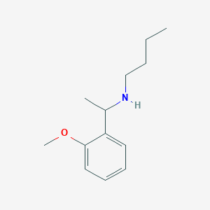 molecular formula C13H21NO B13185560 Butyl[1-(2-methoxyphenyl)ethyl]amine 