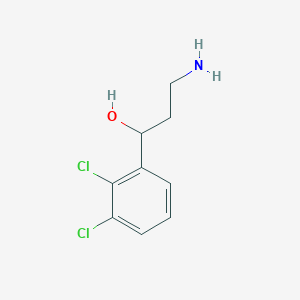 molecular formula C9H11Cl2NO B13185561 3-Amino-1-(2,3-dichlorophenyl)propan-1-ol 